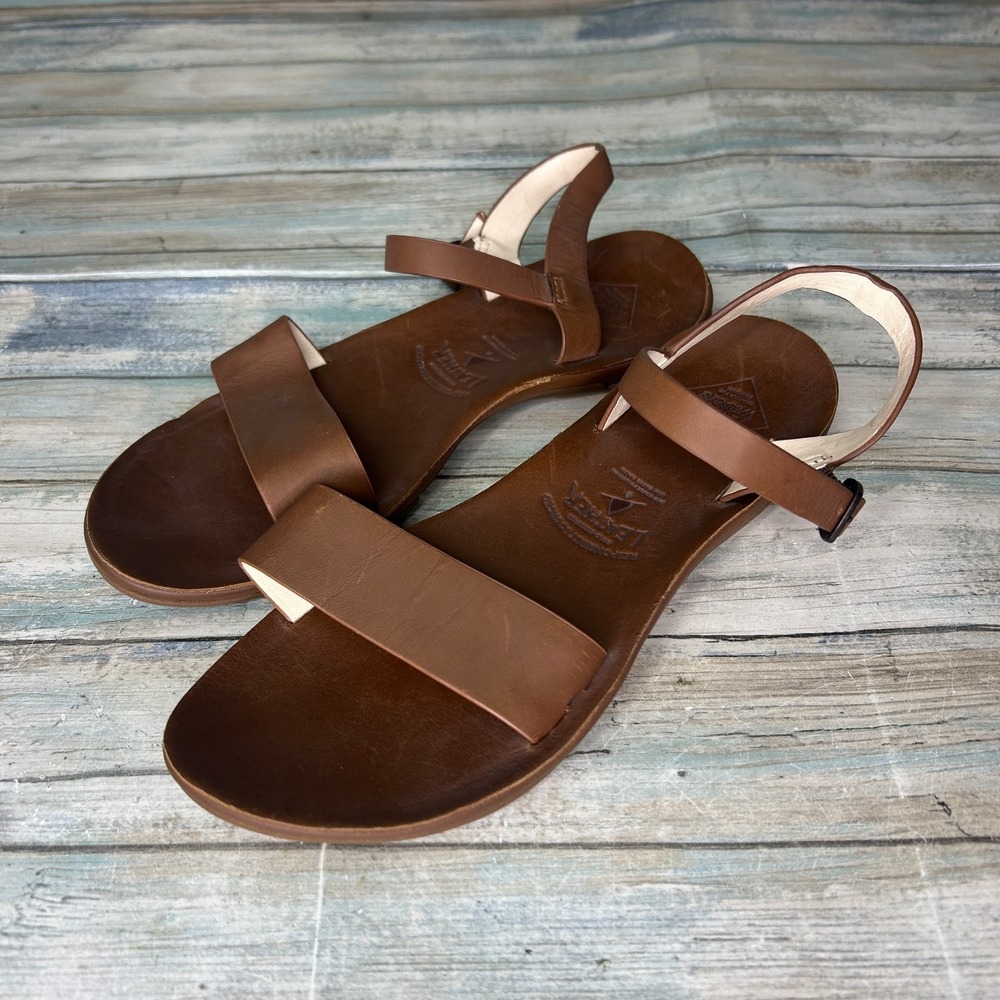 Free‎ Waters Sandals Size 7 Strappy Brown Shoes Women Ankle Strap Boho